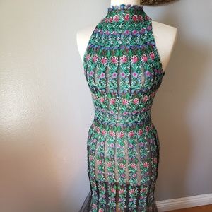 Tadashi Shoji Reef Embroidered Tulle Gown